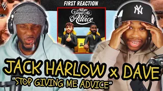 Lyrical Lemonade & Dave ft. Jack Harlow - Stop Giving Me Advice | FIRST REACTION