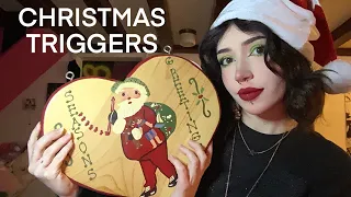 Christmas Triggers ASMR | Tapping, Scratching, Whispering, Rambling