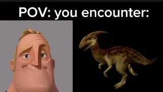 Mr incredible becoming uncanny:carnivores dinosaur hunter POV:you encounter