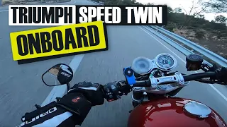 Triumph Speed Twin ✊ Onboard 🔈🔥 Engine Sound Only