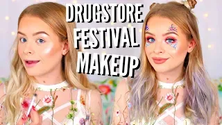 DRUGSTORE FESTIVAL MAKEUP AND HAIR TUTORIAL!! AD | sophdoesnails