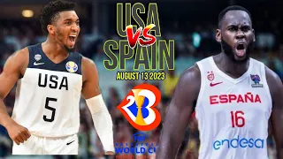 Usa 🇺🇸 vs 🇪🇸 Spain Full Highlights Game | 2023 Fiba World Cup Tune Up Game