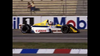 1988 F1 German GP - Nigel Mansell & Riccardo Patrese try ultra low rear wing during practice