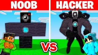 NOOB vs HACKER: I Cheated in a TITAN CAMERAMAN Build Challenge!