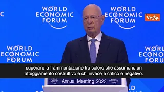 Schwab, fondatore del Forum di Davos, apre l'edizione 2023 - SOTTOTITOLATO