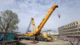 Liebherr LTM 1800 montáž - nadměrný náklad & jeřáb/heavy transport & crane/Schwertransport & Kran