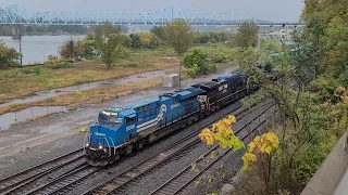Conrail Chase - CP ENON to LEETS in Hurricane Ian - IM Train & Norfolk Southern Heritage