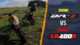 Honda XR 400 VS Suzuki DRZ 400 | Winter ride on the Island