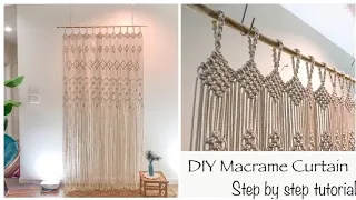 How to make a Macrame curtain | step by step