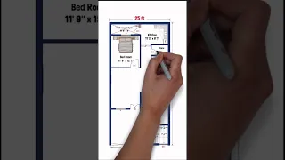 25x50 House Plan | 25x50 House Design | 25x50 House Plan 2 BHK | 25x50 East facing House Plan