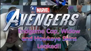 Endgame Cap, Black Widow and Hawkeye MCU Skins Leaked!! Marvel Avengers