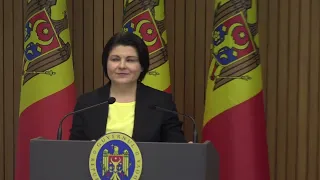 Conferință susținută de prim-ministra, Natalia Gavrilița, și ministrul Justiției, Sergiu Litvinenco