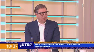 JUTRO - Gostovanje predsednika Srbije Aleksandra Vučića na TV Prva | PRVA