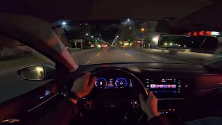 New City Night Car Driving POV Experience / Chill Night