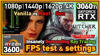 The Witcher 3 Next-Gen Update PC - Ryzen 5 3600 & RTX 3060 Ti - FPS Test and Settings