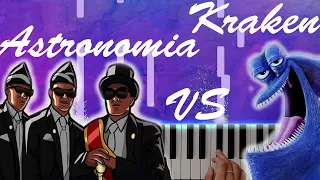 The Kraken Theme VS Astronomia (Coffin Dance) | Piano Battle