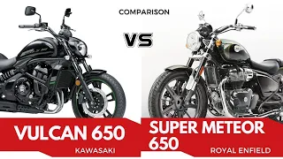 Comparison Kawasaki Vulcan 650 vs RE Super Meteor 650 | TM