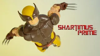 Marvel Legends Wolverine House of X Tri-Sentinel BAF Brown Suit Hasbro X-Men Action Figure Review