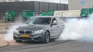 BMW M Cars Accelerating, DONUTS! 700HP M3 F80, M5 E60, M3 E92, M2C, M4CS, M3 E46 Etc