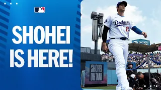 Shohei Ohtani's first hit at Dodger Stadium as a Dodger!