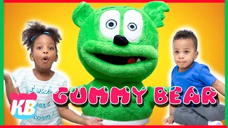 Gummy Bear Pranks KB Dad with the Gummy Bear Song | Kamdenboy & Kyraboo Pretend Play