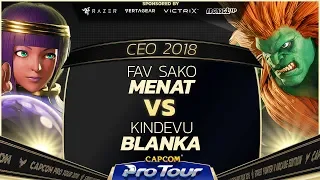 FAV Sako (Menat) vs Kindevu (Blanka) - CEO 2018 - Top 96 - CPT 2018