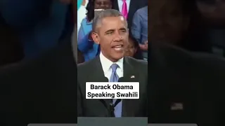 Former US president addressing Kenyans in Swahili language.#obama#africa #kenya kenya