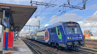 RER C départ d’un UM de Z5600 Transilien + Z20900 IDFM en gare de Saint Cyr