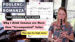 Why I Think Sonatas are More than "Accompanied" Solos | Poulenc Clarinet Sonata Mvt. 2, Romanza