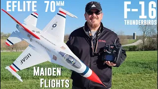 E-flite - F-16 Thunderbirds - 70mm - Maiden Flights