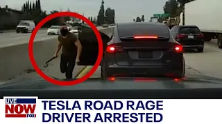 Tesla road-rage driver arrested after video captures attack near Los Angeles | LiveNOW from FOX