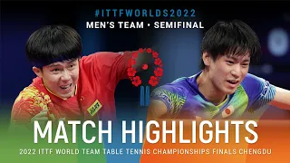 Highlights | Wang Chuqin (CHN) vs Togami Shunsuke (JPN) | MT SF | #ITTFWorlds2022
