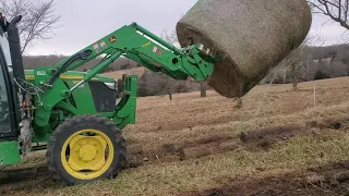 Stacking hay on wood posts pays huge dividends!