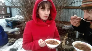 Настоящий грузинский суп ХАРЧО из ЛОСЯТИНЫ в КАЗАНЕ на костре