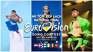 Eurovision 2023 | My TOP 3 Of Each National Final | 22.01.2023