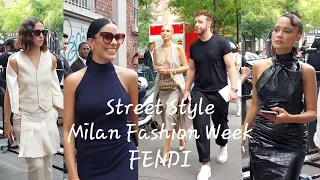 FENDI SS24. What People Are Wearing. Milan Fashion Week Street Style Trends. MFW23 September 2023.