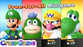 Mario Party 10 Mario Party - Wario vs Luigi vs Yoshi vs Spike Gameplay (Haunted Trail)