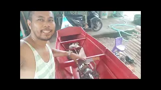 Pedal boat making at Polillo Island  and pedal  drive  set-up