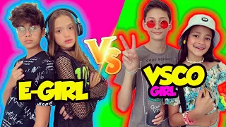 E-GIRL VS VSCO GRIL STYLE TRANSFORMATION - MILLENA AND MANU MAIA