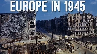 Europe in 1945, post World War II (HD 1080p color footage)