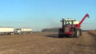 2015 Soybean Harvest near Jeffersonville Ohio with two Gleaner S68 Combines
