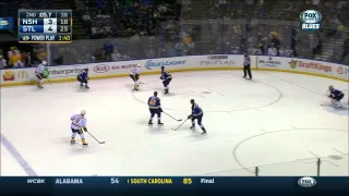 Patrick Berglund injury Nashville Predators vs St. Louis Blues Jan 29 2015 NHL