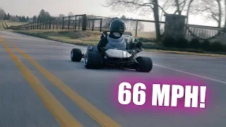 200cc Stick Shift Go Kart TOP SPEED RUN 60+mph!!!