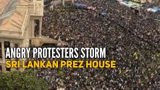 Sri Lankan President Gotabaya Rajapaksa Flees as Angry Protesters Storm His House