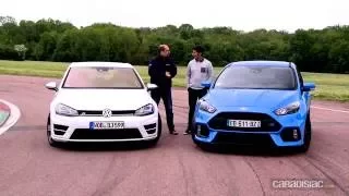 Comparatif par Soheil Ayari - Ford Focus RS vs Volkswagen Golf R : une lettre qui fait la différence