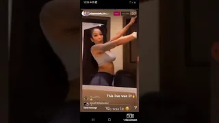 TAKESHI 6IX9INE GIRLFRIEND JADE TWERKING HER BIG BOOTY ON INSTAGRAM LIVE