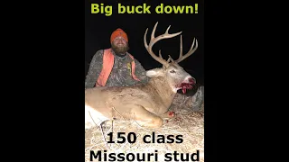 Big Buck Down! 150'' class Missouri STUD! Self-filmed!