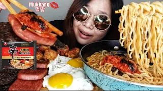 KOREAN FOOD | SHIN RAMYUN MUKBANG | SPAM ASMR 먹방 EATING SHOW | KIMCHI | FISH NUGGET | SHRIMP CRACKER