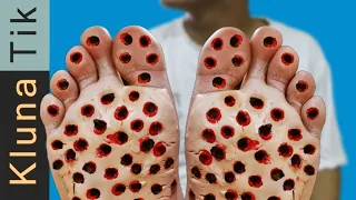 Trypophobia!!! Kluna Tik eating food MUKBANG ASMR no talking