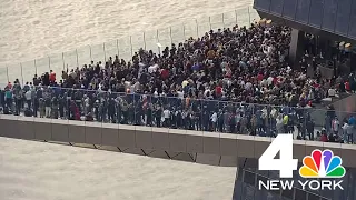 New Yorkers gather to watch solar eclipse at 90% of totality | NBC New York